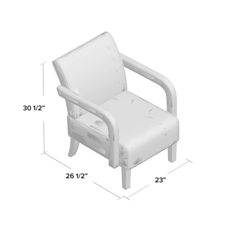 Upholstered Slipper Chair, Gray/Espresso