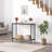 Slim Glass Console Table for Living Room – 2-Tier Narrow Entryway Sofa Table, Sturdy Metal Frame, Modern Space-Saving Accent Furniture – Grey, 85x30x81cm-462633299-462633298