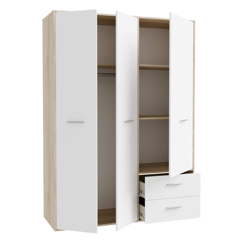 Mokkaro Manufactured Wood Wardrobe, Light oak