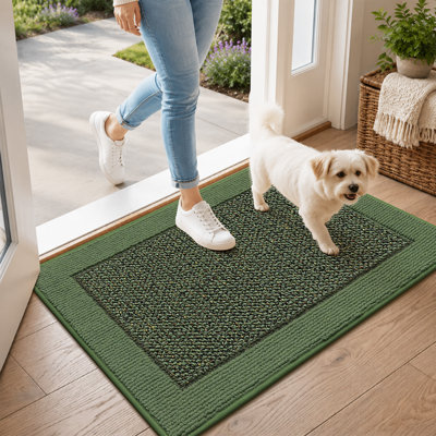 Indoor Door Mat, Dirt Trapper Door Mats Non-Slip Entryway Rugs Washable, Resist Dirt Absorbent Welcome Mat, Low Profile Floor Mats for Front Back Door and Entryway