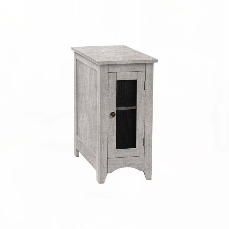 Table d'appoint avec rangement, table de bout, table d'appoint et table de chevet, Gris délavé