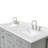 61'' Double Bathroom Vanity with White Quartz Top-85364210