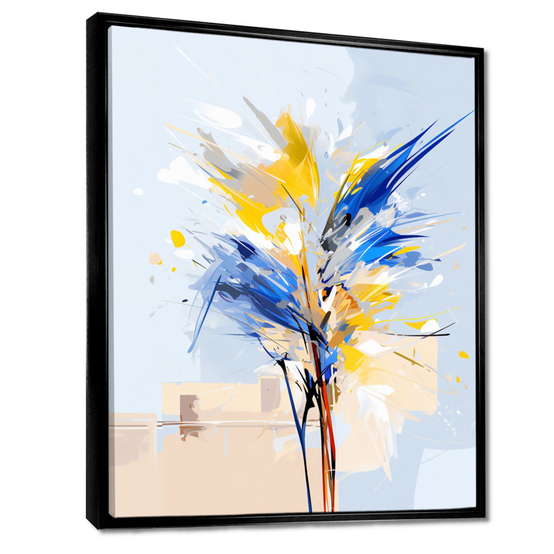 Urban Urban Tree - Plantes, fresque murale, H 20 po x l 12 po x P 1 po, Toile avec cadre flottant noir