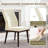 Upholstered Dining Chair with Metal Back and Solid Wood Legs-356556449