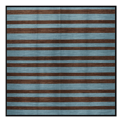 Machine Washable Horizontal Stripes Black Area Rug