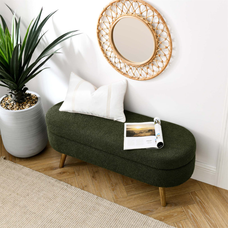 Repose-pieds avec rangement Faringdon, Vert