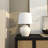 Frasilus Cement Stone Pot Inspired White Table Lamp with Textured Exterior