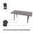 55.12-70.87" Expandable Modern Kitchen Dining Table, Rectangular MDF Dining Table For 4-6 People, Medieval Industrial Style, With Black Metal Legs