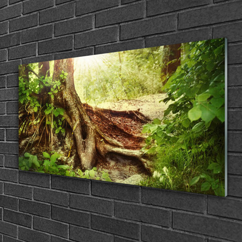 Nature Tree Trunk 1 Piece Wall Art on Glass