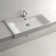 Cento Ceramic Rectangular Semi-Recessed Vessel Bathroom Sink and Overflow
