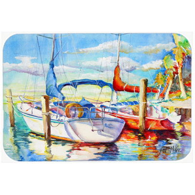 Caroline's Treasures Towering Q Sailboat Glass Cutting Board