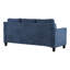 Chenille bleu marine à 3 places avec cadre intérieur en bois, revêtement doux pour le confort, coussins de dossier et de siège serrés inclus, support de fabrication à ressorts ensachés, assise confortable à densité de mousse D25, assise facile