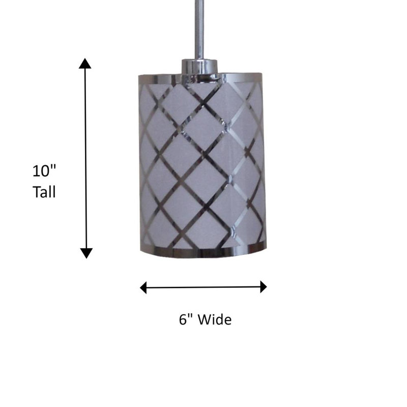 Luminaire suspendu cylindrique simple à 1 lumière Dana