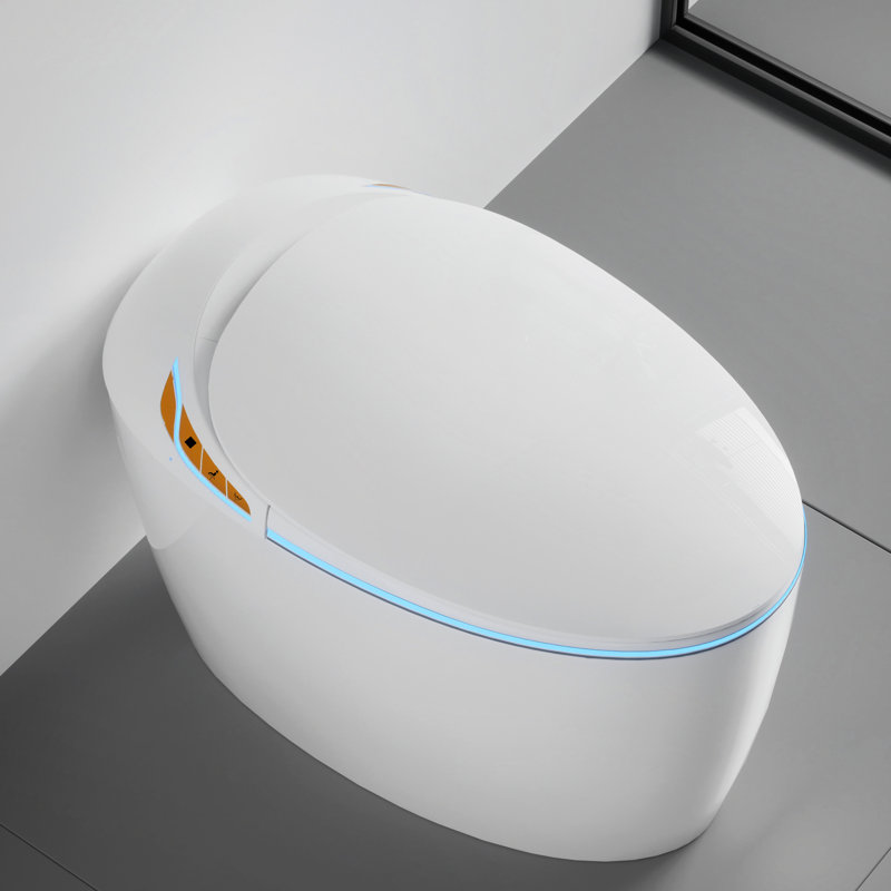 Modern Smart Toilet Bidet, Auto Open/Close Seat, 1.28 Flushing, Led Display, Night , Warm Air Dryer, Bathroom With Multiple Wash Modes, White Porcelain Unit