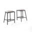 Ensemble de 2 tabourets de comptoir Ellery avoine / or - 2 tabourets-579544101