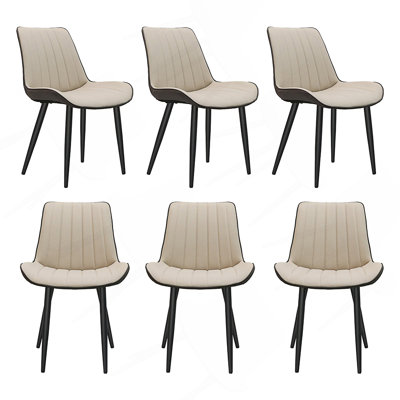 Chaise de salle à manger avec pieds en métal, ensemble de 6