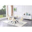 Table de salle à manger extensible peu encombrante, pieds en acier au dessus en MDF, style moderne pour la cuisine et le bureau