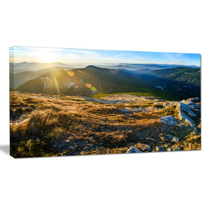 " Mountains Glowing In Sunlight "