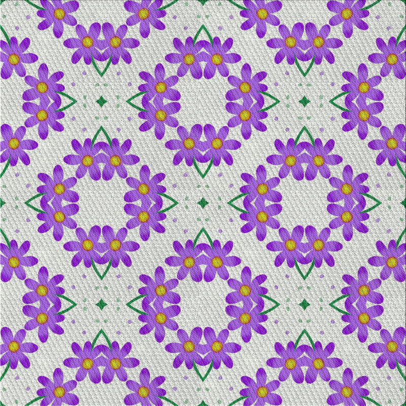 Tapis mauve/vert à tisser électrique, Carré 8 pi