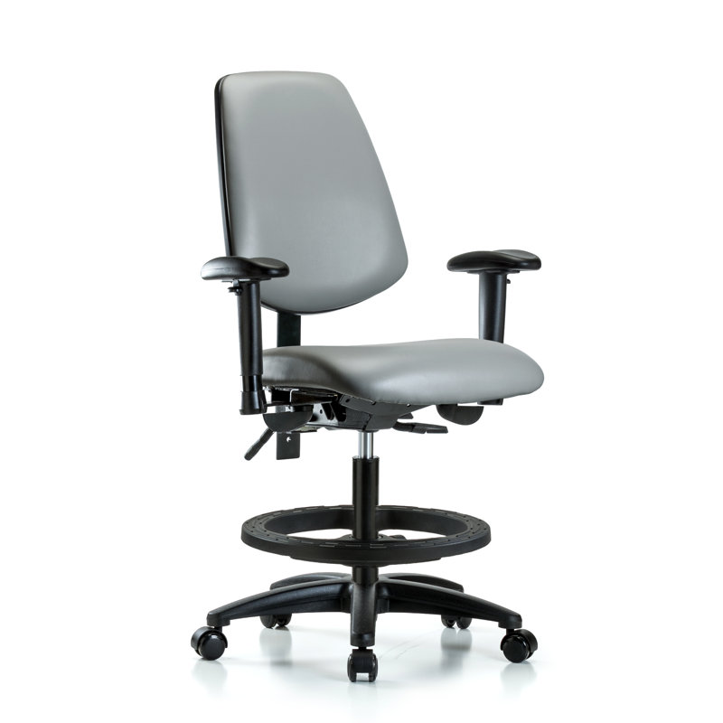 Chaise de travail Kynzleigh, Gris clair, Oui