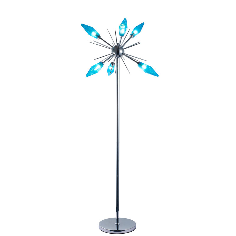 Lampe sur pied Gulzhan, Bleu