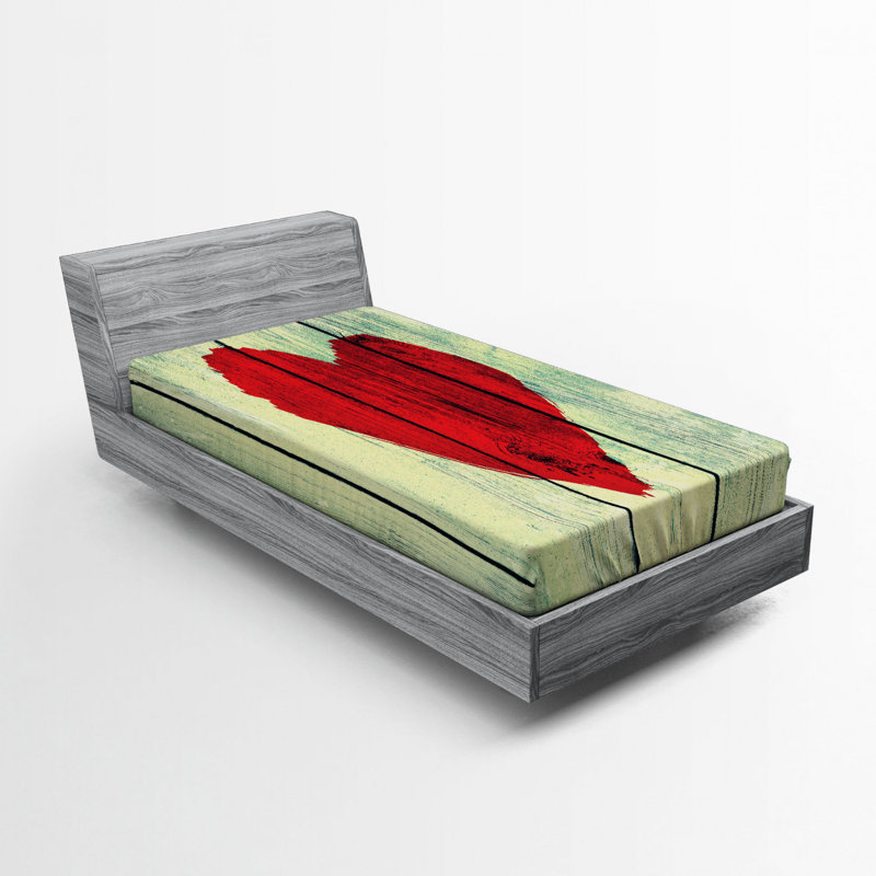 Drap-housse en microfibre Love, Drap-housse simple TG