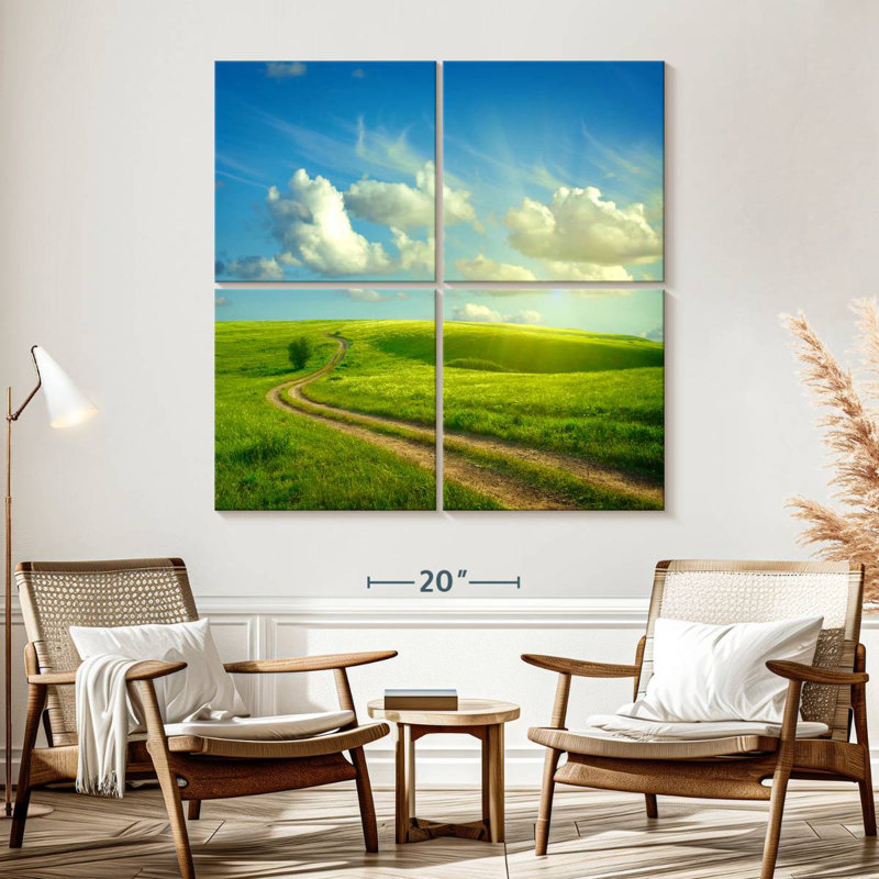 Alvord Summer Green Fields, 57" H x 57" W