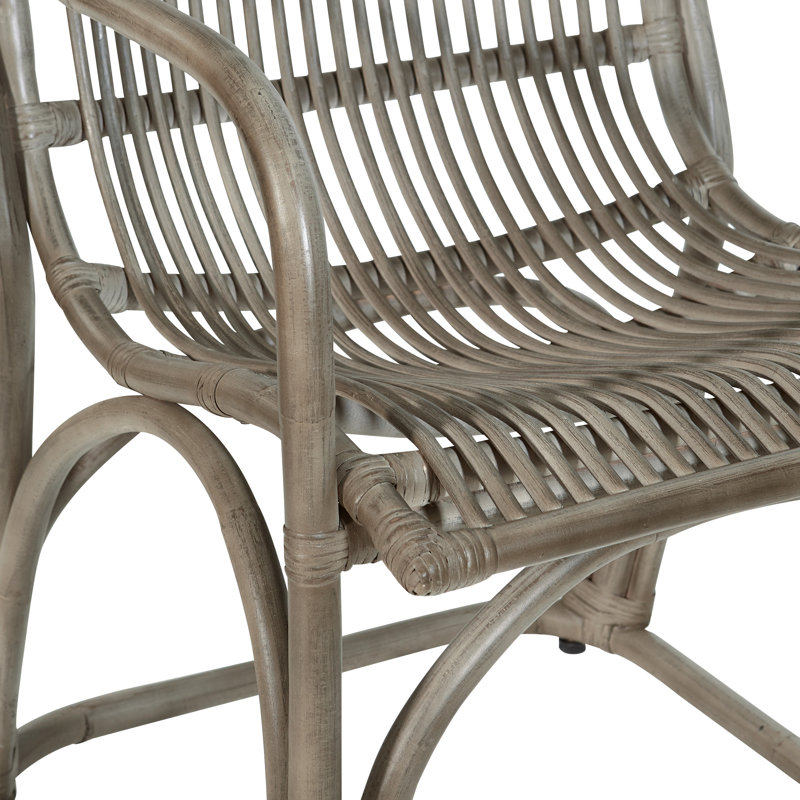 Talbot 22.5" Wide Armchair, Gray Wash Rattan
