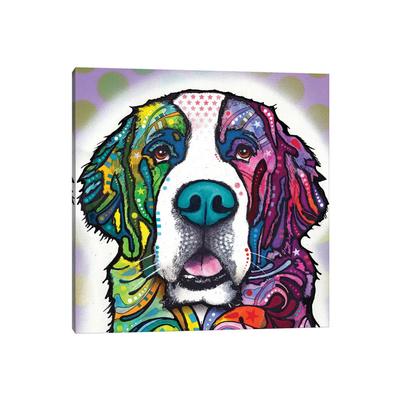 Saint Bernard by Dean Russo - Wrapped Canvas Print, 30.48 cm H x 30.48 cm W