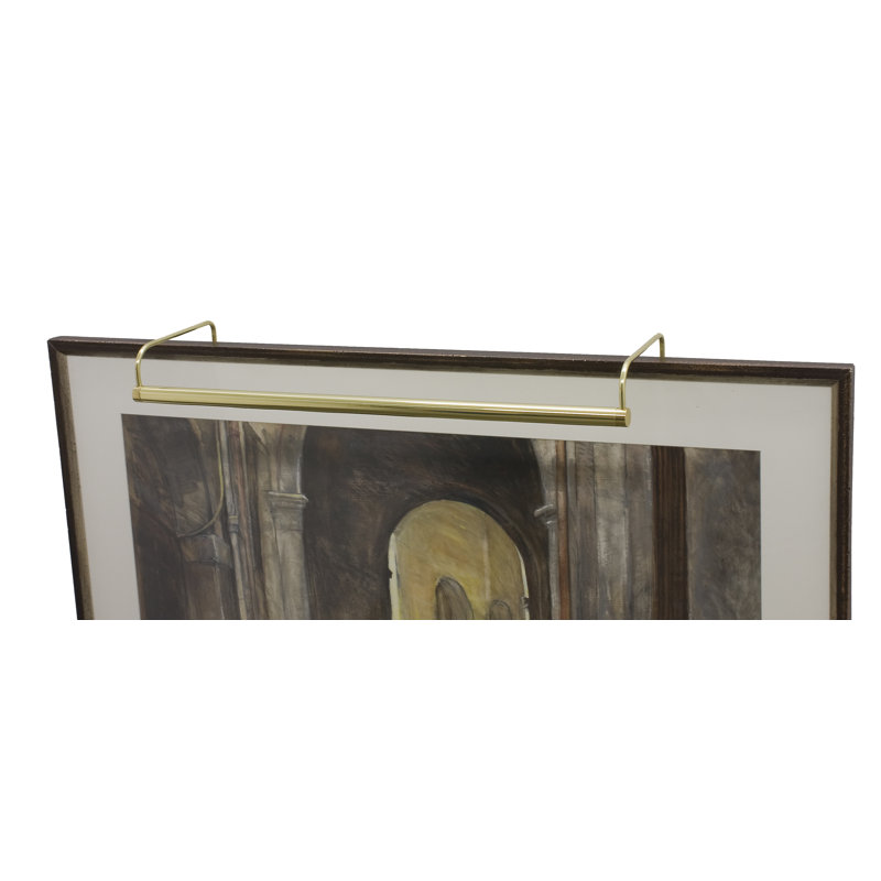 Sleek Brass Wall-Mount Dimmable Picture Light, 7.5" H x 11" W