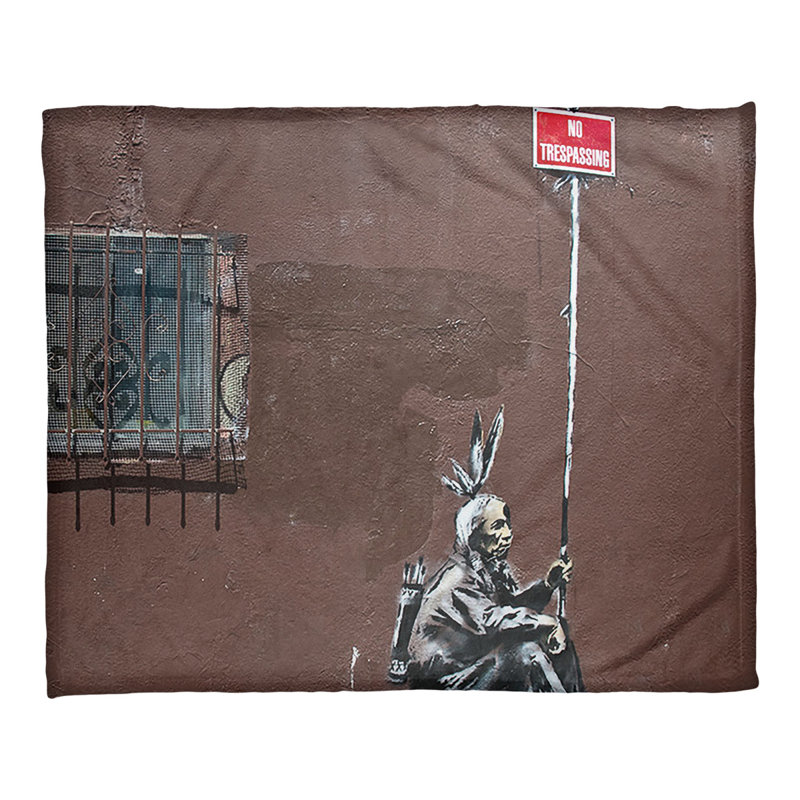 Banksy Sewn Throw Blanket, 50" W x 60" L