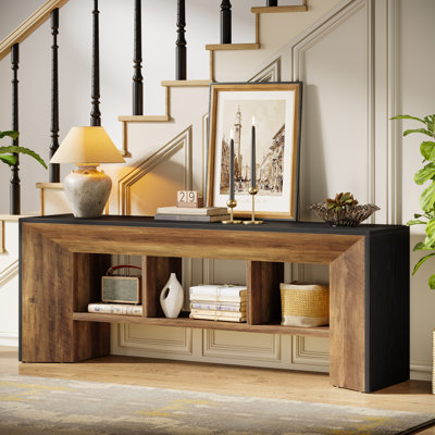 63-inch Low Console Stand With 3 Storage Shelves