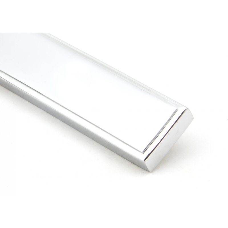 Reeded Slimline Lever Latch Set, Polished Chrome