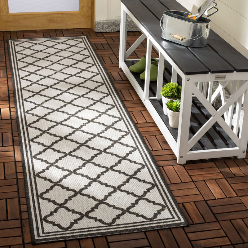 Adler Performance Geometric Indoor/Outdoor Area Rug, Runner 2'2" x 8'