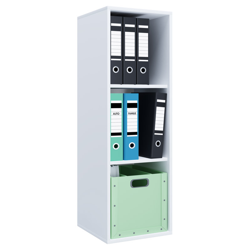 Allaynah 110cm H x 35.3cm W Standard Bookcase, White