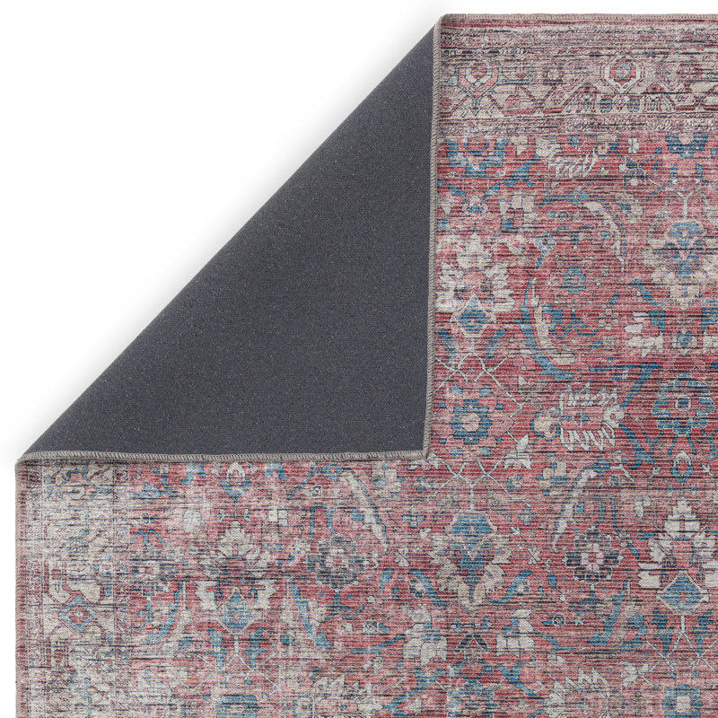 Hopkins Flatweave Red/Blue Rug, Rectangle 120 x 170cm