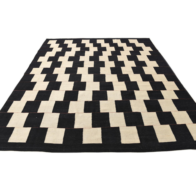 Tapis noir et blanc Ousley