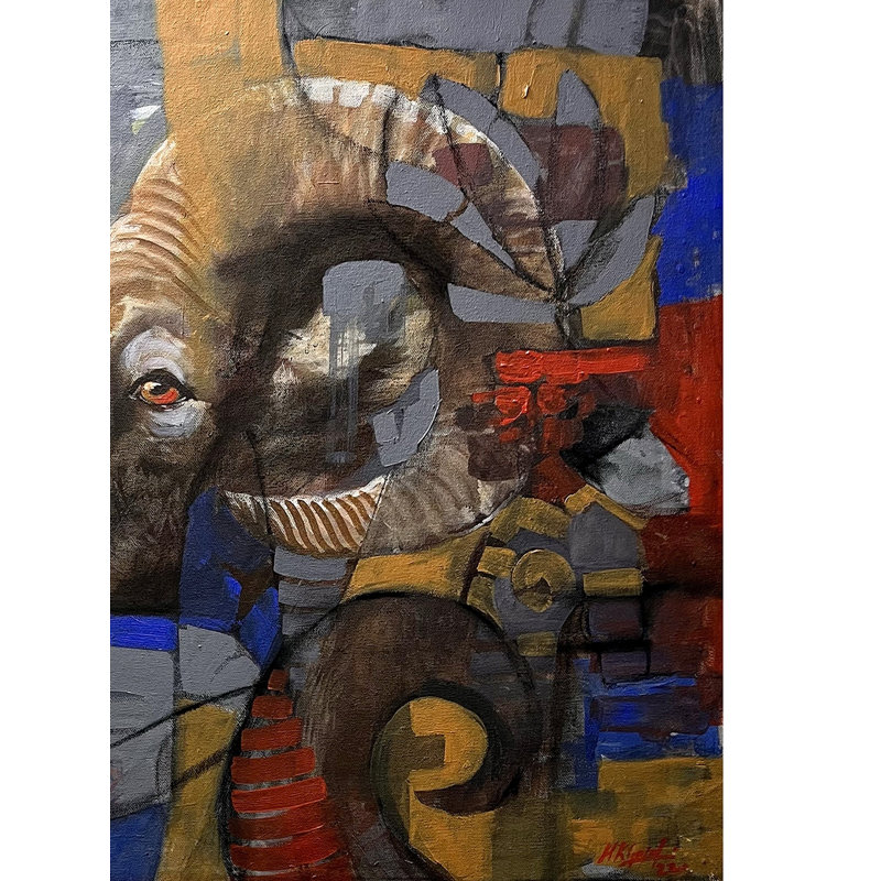 Bighorn Sheep | Mk Goyal | Technique mixte sur toile