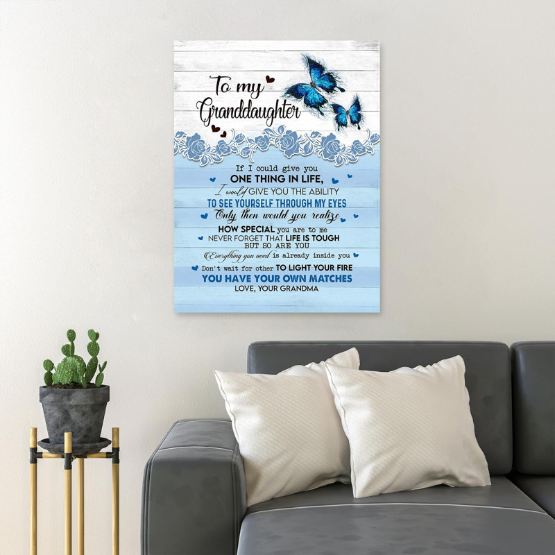 Papillons - N'attendez pas que les autres allument votre feu, vous avez vos propres allumettes - 1 pièce, reproduction d'art graphique sur toile tendue