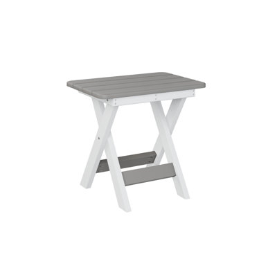 Berlin Gardens Regular Top With White Base Folding End Table
