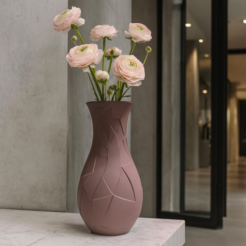 Daileen Handmade Ceramic / Porcelain Table Vase, Pink