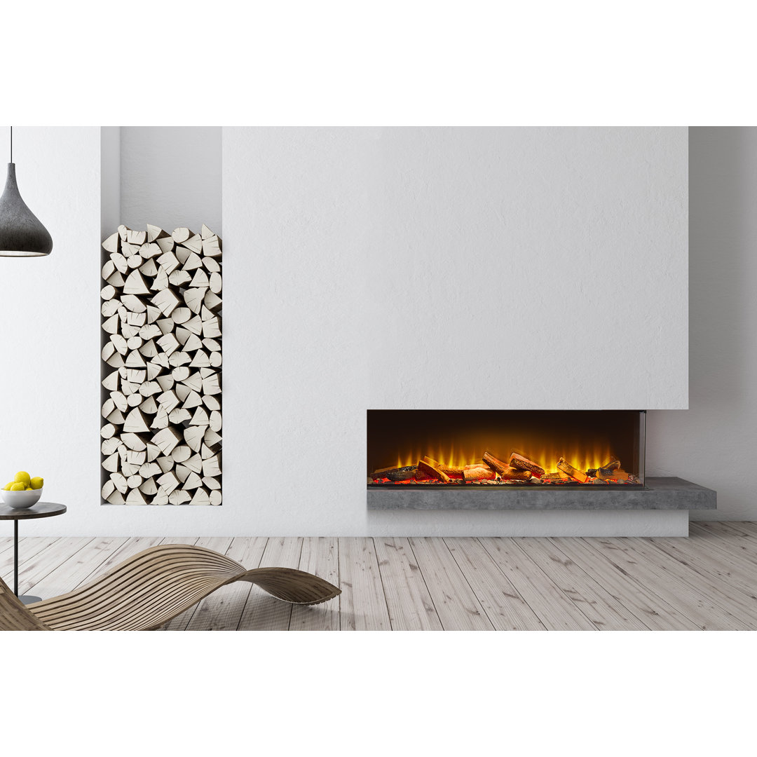 Adena Belfry Heating Black Electric Fireplace with 6824 BTU