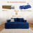 Vivelle Boneless 74.8" Oversized All-foam Double Chaise Lounge Sectional Sofa, Plush Corduroy Upholstered Cloud Couch Sleeper Loveseat, Comfy Floor-style Seating For Living Room Or Apartment-1305786998