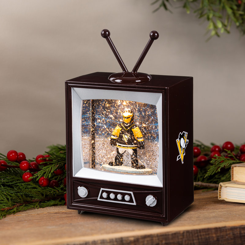 Pittsburgh Penguins Lighted Vintage TV Water Lantern