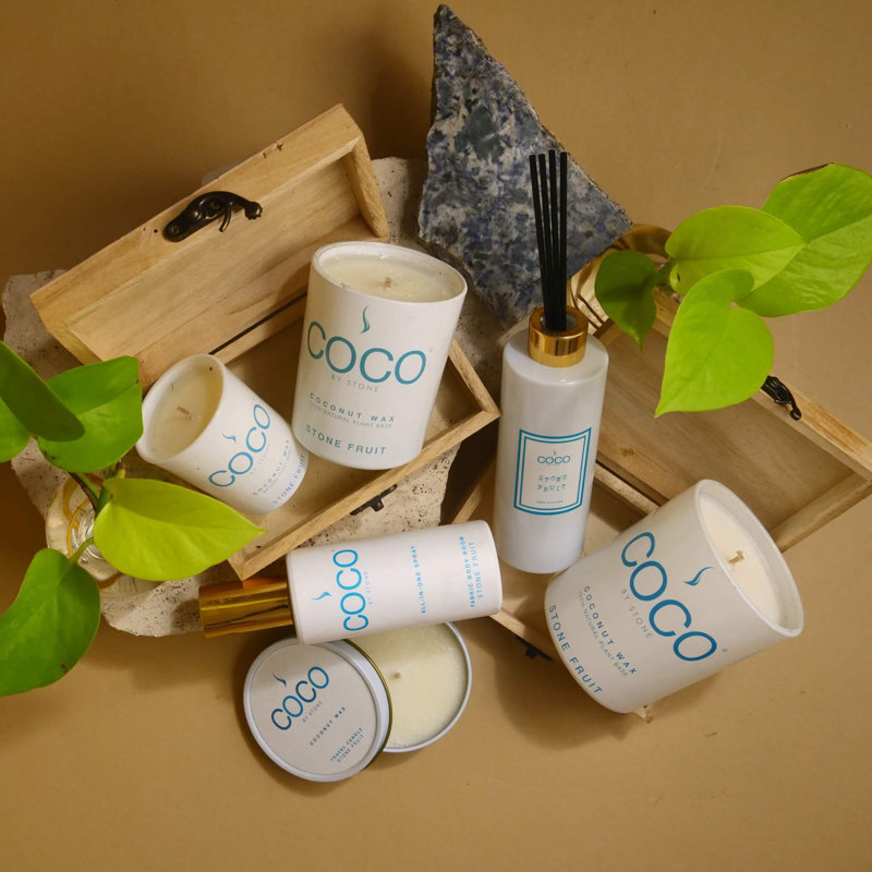 Bougie en cire d'abricot naturel, Pot de 11 oz