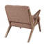 Chaise rembourrée en polyester avec pieds en bois-1865677373