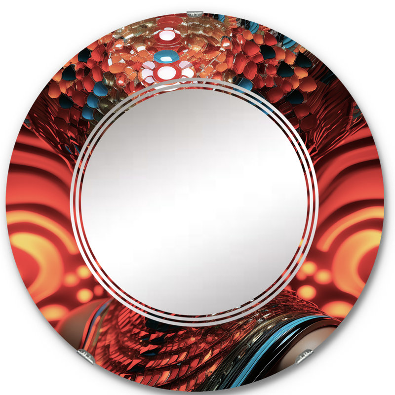Cantillon - Miroir mural moderne rond, 24 po x 24 po