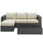 Ensemble modulaire d'extérieur Sunway 3 pièces Modway-31483388