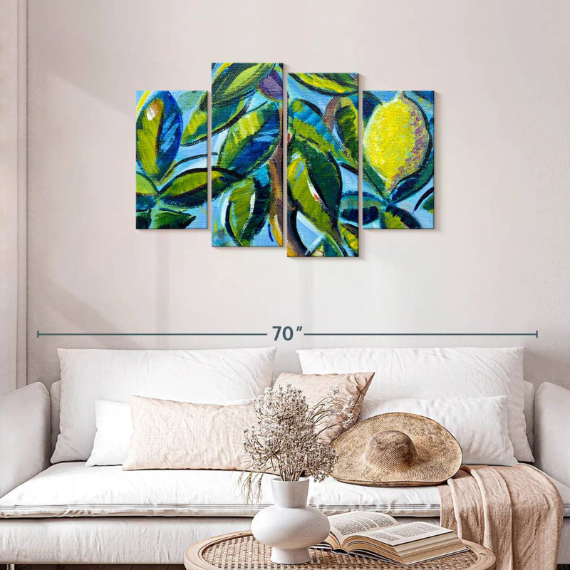 Yarlin Lemon Tree Leaves, 27" H x 43" W