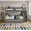 Twin Over Full Bunk Bed with Trundle and Storage, No Box Spring Required, Grey-706958133